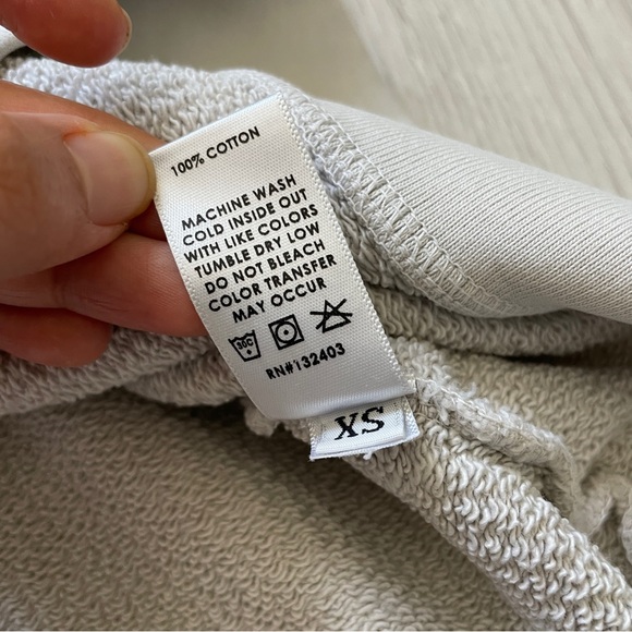 Cotton Citizen Oversized Crewneck Long Sleeve Sweater Cement Gray (XSmall) - Picture 9 of 10